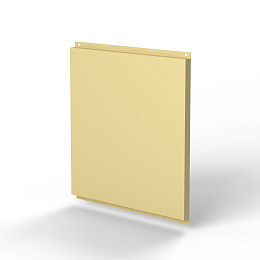 Фасадная металлокассета 1740x530 (RAL 1014) открытого типа, с порошковым покрытием 0,7 мм