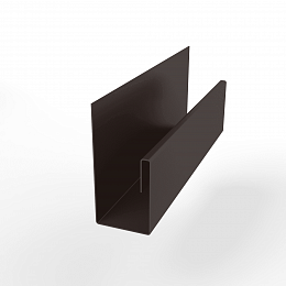 Планка П-образная для забора оцинкованная с порошковым покрытием 0,45мм ширина более 625 мм RAL 8017