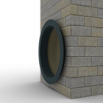 Откос радиусный 0,5 мм (RAL 7026) c порошковым покрытием