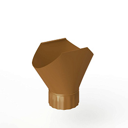 Воронка желоба оцинкованная накладная порошок ф180мм RAL 8001