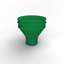 Воронка водосточная ф190х350мм (RAL 6037) водосборная, c порошковым покрытием