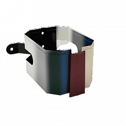 Крепление прямоугольной трубы с порошковым покрытием под дерево все цвета RAL