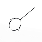 Крепление водосточный трубы сварное оцинкованное порошок ф90х10х250мм RAL 7021