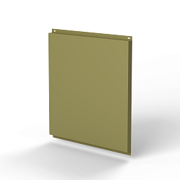 Фасадная металлокассета 1740x530 (RAL 1020) открытого типа, с порошковым покрытием 0,7 мм