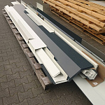 Конек фигурный 0,45 мм RAL 7026 оцинкованный, с порошковым покрытием