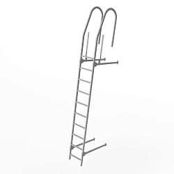 Лестница фасадная 2000мм холоднокатанная сталь с порошковым покрытием RAL 7004