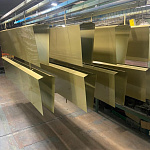 Конек фигурный 0,45 мм RAL 1020 оцинкованный, с порошковым покрытием