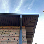 Труба прямоугольная с коленом водосточная полиэстер Grand Line Vortex 3000мм RAL 9003