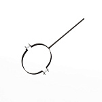 Крепление водосточный трубы сварное оцинкованное порошок ф90х10х250мм RAL 8019