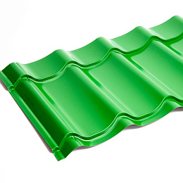 Металлочерепица Монтеррей классик оцинкованная с полимерным покрытием 0.45x1180мм  RAL 6002