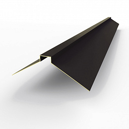 Конек фигурный 0,45 мм RAL 8022 оцинкованный, c порошковым покрытием