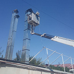 Дымник на трубу прямоугольный оцинкованный с полимерным покрытием до 2800мм RAL 7024