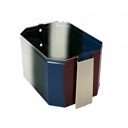 Крепление прямоугольной трубы с порошковым покрытием под кирпич все цвета RAL