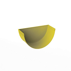 Заглушка желоба водосточного оцинкованная порошок ф120мм RAL 1018