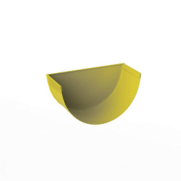 Заглушка желоба водосточного оцинкованная порошок ф120мм RAL 1018