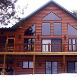 Металлосайдинг Блок-Хаус оцинкованный с полимерным покрытием 0,45х360мм RAL 8004