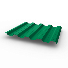 Профнастил НС44 (RAL 6024) 0,7х1047мм оцинкованный, с полимерным покрытием (Полиэстер)