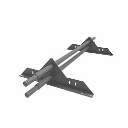 Снегозадержатель трубчатый плоскоовальный 3000мм универсальный 25-1,2-2,0-4 оцинкованная сталь с порошковым покрытием RAL 7004