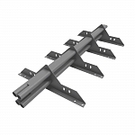 Снегозадержатель трубчатый плоскоовальный 3000мм универсальный 40x20-1,0-1,0-4 оцинкованная сталь с порошковым покрытием RAL 7004