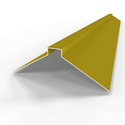 Конек фигурный 0,45 мм RAL 1027 оцинкованный, с порошковым покрытием