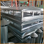 Дымник 0.7мм на трубу с сеткой оцинкованный до 1200мм