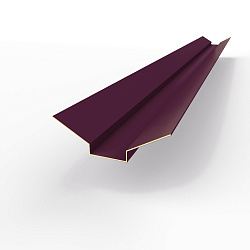 Ендова верхняя фигурная оцинкованная c порошковым покрытием 0,45мм RAL 4007