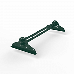 Снегозадержатель трубчатый плоскоовальный 3000мм универсальный 40x20-1,0-1,0-4 оцинкованная сталь с порошковым покрытием RAL 6005