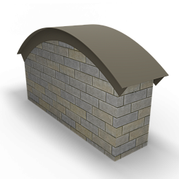 Парапет радиусный 0,45 мм (RAL 7006) полиэстер