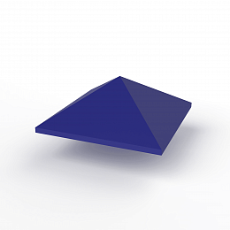 Колпак на столб стандартный оцинкованный с полимерным покрытием до 800мм RAL 5002