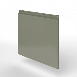 Фасадная металлокассета закрытого типа оцинкованная с порошковым покрытием 0,7x480х1015мм RAL 7003 Серый мох