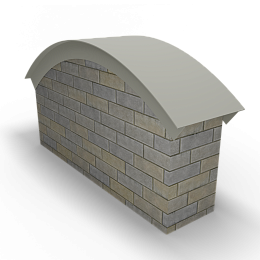 Парапет радиусный 1 мм (RAL 7044) полиэстер