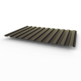 Профнастил С8 - 0,45х1180мм (RAL 8022) оцинкованный, с полимерным покрытием (полиэстер)