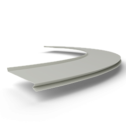 Отлив радиусный 1,2мм RAL 9002 оцинкованный, c порошковым покрытием