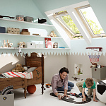 Окно мансардное дерево, лак ручка снизу Velux GLL MK08 1061B Дизайн WoodLine 78*140см