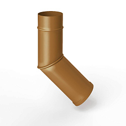 Колено водосточное оцинкованное порошок ф90мм RAL 8001