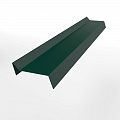 Планка примыкания для мягкой кровли 0,45 мм (RAL 6005) оцинкованная, с порошковым покрытием