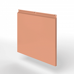 Фасадная металлокассета закрытого типа оцинкованная с порошковым покрытием 0,7x1160х600мм RAL 3012 Бежево-красный