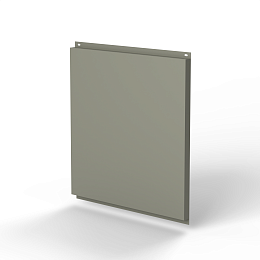 Фасадная металлокассета 795x530 (RAL 7030) открытого типа, с порошковым покрытием 0,7 мм