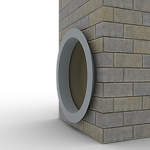 Откос радиусный 1,2 мм (RAL 7040) c порошковым покрытием