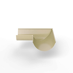 Угол 90 градусов водосточного желоба оцинкованный порошок ф120х400х400мм RAL 1015