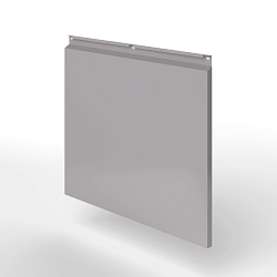 Фасадная металлокассета закрытого типа оцинкованная с порошковым покрытием 0,7x380х370 мм RAL 7036 Платиново-серый