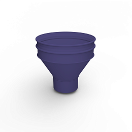 Воронка водосточная ф130х350мм (RAL 5022) водосборная, c порошковым покрытием