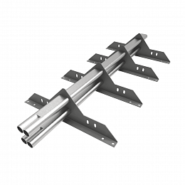 Снегозадержатель трубчатый плоскоовальный 3000мм универсальный 40x20-1,0-1,0-4 оцинкованная сталь с порошковым покрытием RAL 9006