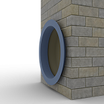 Откос радиусный 0,45 мм (RAL 5014 ) c порошковым покрытием