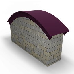 Парапет радиусный 0,45 мм (RAL 4007) полиэстер