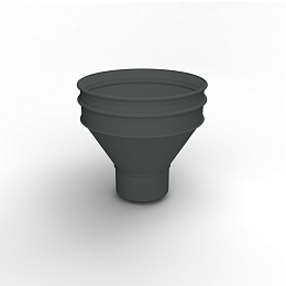 Воронка водосточная ф180х350мм (RAL 7043) водосборная, c порошковым покрытием