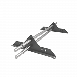 Снегозадержатель трубчатый плоскоовальный 3000мм универсальный 25-1,0-1,0-3 оцинкованная сталь с порошковым покрытием RAL 9006