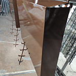 Нащельник RAL 8028 оцинкованный c порошковым покрытием 0,45мм