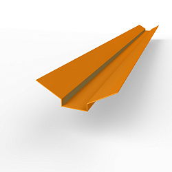 Ендова верхняя фигурная 0,45 мм (RAL 2000) оцинкованная c порошковым покрытием