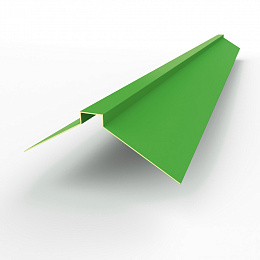 Конек фигурный 0,45 мм RAL 6018 оцинкованный, с порошковым покрытием